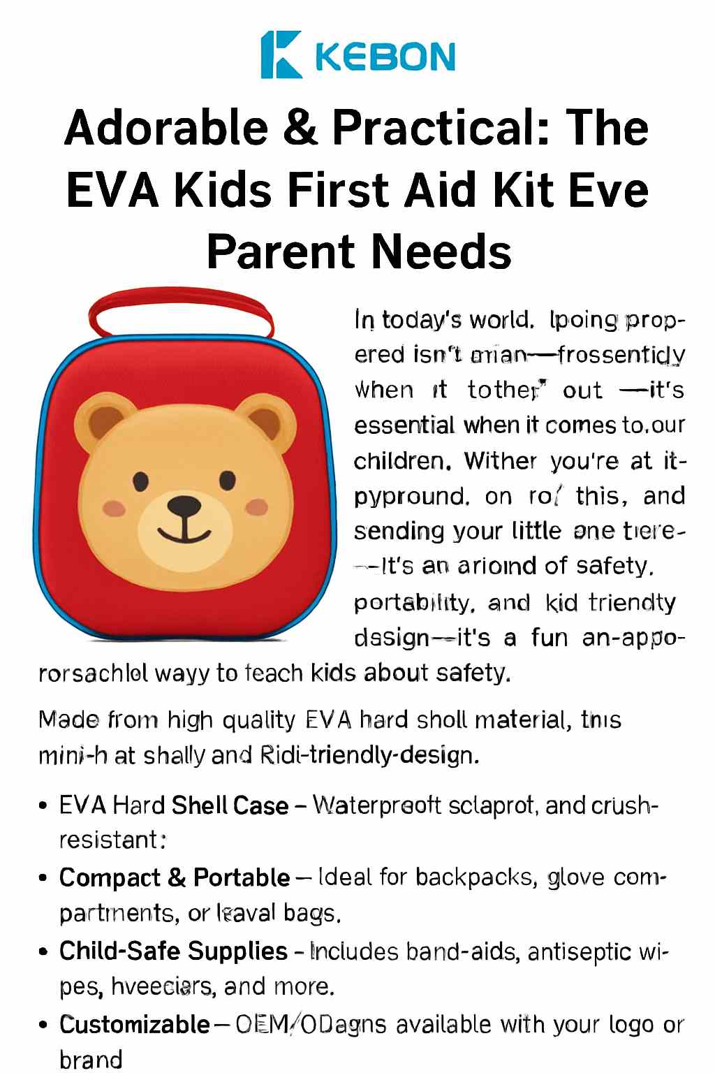 น่ารักและใช้งานได้จริง: ชุดปฐมพยาบาล Eva Kids ทุกคนต้องการ