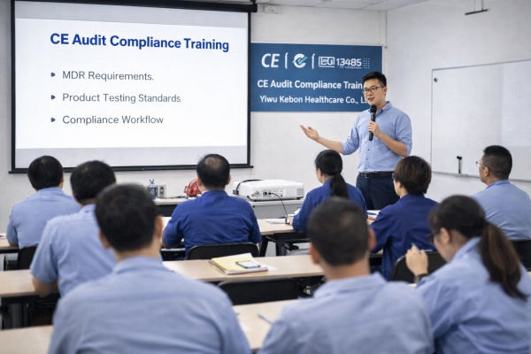 “การฝึกอบรมการตรวจสอบ CE ประจำปีประสบความสำเร็จที่ Yiwu Kebon Healthcare Co., Ltd.”