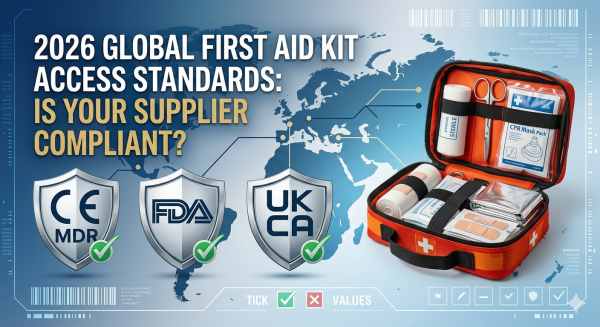 มาตรฐานตลาดชุดปฐมพยาบาลทั่วโลกปี 2026: ซัพพลายเออร์ของคุณปฏิบัติตามข้อกำหนดครบถ้วนหรือไม่?